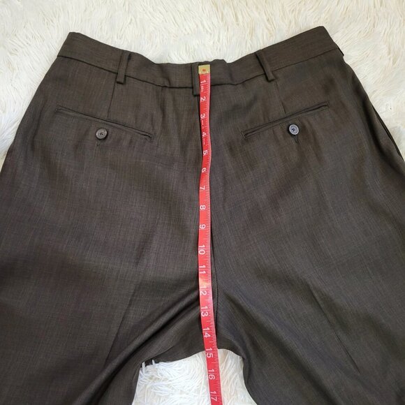 jf j.ferrar Men Brown Dress Pants Slacks 34 X 30 Business Casual Office Church - Picture 3 of 7